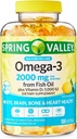 Konvergens Maksimal omsorg Omega-3 fra fisk olje øye hjerne bein og hjerte helse kosttilskudd Softgels, 2000 mg, 120 telling