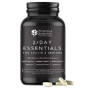Full mat Daglige essensielle multivitaminer for voksne og eldre - 2X om dagen - vitamin A, C, D, E, B12 og Mineraler - Naturlig og holistisk støtte (60 kapsler)