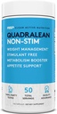 RSP Nutrition QuadraLean - Stimulant Gratis vektkontroll, Metabolisme Booster, Energi & Appetite Support - CLA, L-karnitin, Grønn Te Ekstrakt, Non-Stim Formula, 50 Serv (Packing May Vary)