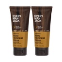 Hver mann Jack Beard Tykkelseskrem - styrker, tykkelser, nourishes Beard - lett sandalwood Scent - laget med naturlig avledede ingredienser som biotin, vitamin B6, soyaprotein - 2,8oz - 2 Pack