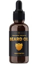 NutraChamps Beard Oil Conditioner - Unscented Jomfru Argan, Jojoba, Grapefrøoljer og mer for Beard Vekst - Softens & Styrker Skjorter & Mustaches for menn - Premium Signatur Prime Beard Blend