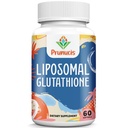 2400MG Liposomal Glutation, med vitamin C, Melk Thistle & Alpha-Lipoic Acid, Master Antioksidanter, Ren Redusert L-Glutathion - Immunsystem, Cell Repair, Energi, Høy absorpsjon, 60 Softgels