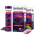 Sambucol Black Elderberry Tabletter med vitamin C & Zink - Immun Support Supplement, Black Elderberry med sink og vitamin C Effervescent Tabletter, Høye antioksidanter, Drikke Fizzies- 30 Count