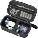 RAIACE Hard Storage Case for Bærbar håndholdte inhalator Nebulizer Machine, Astma Inhaler Travel Bag. Innebygd mesh lomme for medisin og tilbehør. (kun tilfelle) - Svart