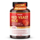 Ultra Red Yeast Rice med CoQ10, Omega 3 Niacin, Vitamin D3 for total godt being, immunsystem støtte - USA laget og testet (150 count)