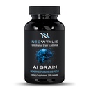AI Brain Nootropic Supplement for fokus, minne og mental klarhet forbedring kapsler for menn og kvinner, koffeinfri daglig kognitiv støtte med Bacopa, Alpha GPC og vitamin B6, 60 vegetariske kapsler