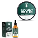 Biotin Beard Balm for menn og beting Beard Vokse og vekst Beard vekstolje med 2X konsentrasjon Biotin for menn, Hydrates & tykkere ansiktshår