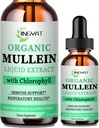 Mullein Drops for Lungs | Kraftig Mullein Leaf ekstrakt med klorofyll, vitamin C, kanel for immunstøtte, Detox og respiratorisk støtte, Bronkial støtte | Ikke-GMO, Kosher, Glutenfri