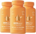 SKINTAMIN Vegetariske collagen piller | Beste collagen kosttilskudd for kvinner til å støtte hud firmhet og Wrinkles | Hud Supplement Formulerte til å bidra til å redusere Blemishes (30 greve (Pack of 3))