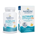 Nordic Naturals Ultimate Omega-D3, Lemon Flavor - 60 Soft Gels - 1280 mg Omega-3 + 1000 IU Vitamin D3 - EPA & DHA - fremmer hjerne, hjerte og immun helse - 30 Services
