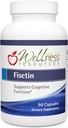 Velværeressurser Fisetin - Novusetin Fisetin Supplement for lang tid, minne, fokus, hjerne helse - Senolytisk og situin aktivator - Glutenfri, ikke-GMO, Vegansk (100 mg, 90 kapsler)
