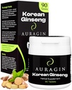 Auragin® Authentic koreansk rød ginseng – laget i Korea – 6 års rot – Ingen tilsetningsmidler eller andre ingredienser – 100% rød panax ginseng i hver tablett