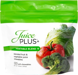 JuicePlus+ Grønnsaker Blende Myke Chews (Chewables) - Delicious Vegansk Gummies med 11 Nutrient-Rich Grønnsaker for daglig velvære! Økt inntak av vitaminer og mer - For barn og voksne - (1-mo, 30 Chews)