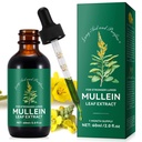 Mullein Leaf Extract Drops-Organic flytende mullein Extract Supplement for Lungs Helse - Vegan, Ingen tilsetningerBronchial renser for helsestøtte