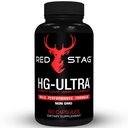 Red Stag Testosteron Booster Horny Goat Weed Kompleks med Maca Root Powder, Tribulus Terrestris, Sag Palmetto & Tongkat Ali Powder Male Enhancement - 60 Kapsler