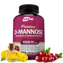 NutriFlair D-Mannose 1200mg, 120 kapsler - med Cranberry og Dandelion Extract - Natural Urin Tract Health UTI Support - Best D Mannose pulver - Flush Irritasjon, Detox kroppen, for kvinner og menn