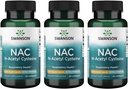 Swanson NAC N-Acetyl Cysteine - Antioksidant Anti-Aging Respiratorisk lever støtte - Aminosyre Supplement 1000 mg 60 kapsler (3 pakke)
