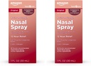 Basic Care maksimal styrke 12 timer Nasal Spray, Oxymetazoline HCl løsning, kongessjonsrelief, kald og allergi medisin, Decongestant, 1 Fl Oz (pakke med 2)