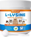 L-Lysine pulver for katter, lysin Supplement for katter, støtte immunsystem, pustende helse og visuell funksjon og allergi lindring, kjæledyr helseforsyninger multivitaminer, lakseflavor - 4,23 oz / 120g