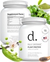 Vanilla Protein pulver - 454 g plantebasert protein med 21 g vegansk protein per scoop - 15 serveringer av lavt sukkerprotein pulver for kvinner og menn