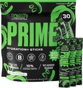 PRIME HYDRATION+ Pinner GLOWBERRY  meget salt pulver enkelt servere pinner | Electrolyte pulver på farten | lav sukker | koffeinfri | Vegan | 30 pinner
