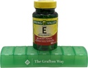 Spring Valley Vitamin E kosttilskudd, 180 mg, 100 greve med komplett Grafton Way Pill Organizer