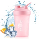 Prodigy Ernæring Labs Premium Shaker Flaske Perfekt for proteinshake og pre trening -14 Ounce (Pink)