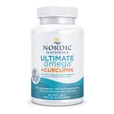 Nordic Naturals Omega Curcumin, Lemon - 60 Soft Gels - 1200 mg Omega-3 + 400 mg Optimert Curcumin - Bekjemper Cellular Stress - Ikke-GMO - 30 Serveringer