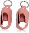 HURRISE 2pcs Astma Inhaler Holder, Inhaler Holder Keychain, Portable Oppbevaring Beskyttende PU Leather Case med Carabiner Clip - allsidig bruk, stilig og design for reise
