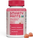 SmartyPants Adult Probiotic & Prebiotic Gummies for Digestive Health: Gut Helse Supplement, klinisk studert prebiotiske for immunstøtte, Jordbær, 60 greve (30 dagers forsyning)