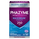 Phazyme Maksimum* Styrke Anti-Gas 250 mg Simetikon Gass Relief for voksne, Fast Gels raskt Ease Bleating, Trykk & Discomfort, 36 Count