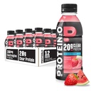 Protein2o Hydration Drink - 2-i-1 Flytende Clear Whey Protein Isolate og Electrolyte Drink - 20g Protein, vitaminer B5, B6 - Post-Workout Recovery - 16,9 Fl Oz - 12 Count Strawberry Watermelon