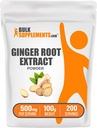 BulkSupplements.com Ginger Root Extract Powder - Ginger Supplement, Ginger Root Powder - Herbal Supplement, Glutenfri, 500 mg per servering, 100g (3,5 oz) (Pack of 1)