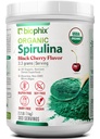 Biophix Organic Spirulina pulver 2.2 lb Svart Cherry Flavor - Protein-Rich Næringsmiddel-Dense Supermat - Kraftig antioksidant - støtter immunhelse