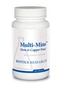 Biotics Research Multi Mins Iron and Copper Free Multi Mineral Complex, balansert kilde til Mineral Chelates og hele maten, Phytokjemisk grense spor Mineraler, lett absorbert. 120 faner