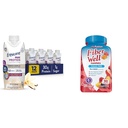Sikre Max Protein Ernæring Shake med 30g Protein & Vitafusion Sukker Gratis Fiber Gummies, Peach / Strawberry / Blackberry, 90 greve