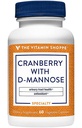Vitamin Shoppe Cranberry med D-Mannose, Urin Tract & Blader Helse, Antioksidant med 60 mg Vitamin C med Cranrich (Cranberry Concentrate) (60 Veggie Kapsler)