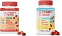 SmartyPants Kids Multivitamin Gummies Bundle: Organic Probiotics, Omega 3, Vitaminer D3, C, B12, B6, A, K & Zinc Immune Support, Sukkerfri Jordbær Banan, 164 Grev
