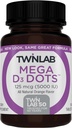 Twinlab Mega D-3 Dots - vitamin D Supplement for immun helse og bein støtte - 100 orange tabletter, 125 mikrog (5000 IE) (pakke på 2)