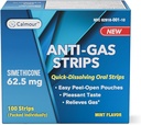 Anti Gass Relief 100 Strips ® Mint Flavor Oral Oppløselig Anti Bloating Relief Strips | Rask gass Relief for voksne | Effektiv Bloating Relief for kvinner | Simetikon Anti Bleating for kvinner