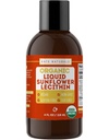 Kate Naturals Solflower Lecithin væske til matlaging og baking. flytende lecitin for gummier, smoothies og lactation Supplement (4oz, organisk, vegansk, glutenfri)