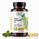 Vegan Wild Oregano oljekapsler Økologisk, 86-90% Carvacrol - 125 mg Olje av Oregano per Softgel - Immun og Digestiv støtte, Naturlig antioksidant, Vegansk, Ikke GMO, 120 Kapsler