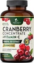 Cranberry Supplement piller 25 000mg - høy potens Vitamin C Cranberry for kvinner og menn, Urinal Tract Helse støtte, sukkerfri, glutenfri, ikke-GMO, Cranberry Konsentrat ekstrakt - 60 kapsler