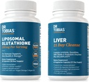 Dr. Tobias Liver 21 dagers rengjøring og Liposomal glutathione - Støtter leverdetox, immunfunksjon og energinivå - Vegan, ikke-GMO