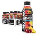Protein2o 15g Whey Protein Isolate Hydration Drink Plus Energi og Focus, 350 mg elektrolytter, 125 mg koffein, sukkerfri, Cherry Lemonade, 16,9 oz flaske (pakke med 12)