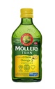 Möllers Tran Cod Liver Oil 250 ml/ 8.45 fl oz | Citron Flavor | Omega-3 | Fisk Liver Oil