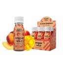 Korrekt Wild Vegansk Energi Shots, med L-Theanine, og organisk koffein, ren plantebasert energidrikk, Glutenfri, GMO-fri, Dairy-Free, Stevia-fri, Soja-fri, Peach Mango, 2,5 Fl Oz, 6 Pack