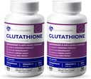 Twin Pack Glutathione Forbedret med vitamin C & sink | Avansert antioksidant og immun støtte | Detox & hud helse formel | 120 tabletter - to (2) måneds forsyning