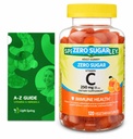 Null Sugar C Gummies Diett Supplement, 250 mg, 120 Ct Bundle med eksklusive vitaminer og mineraler - A til Z - Bedre Ligth & Spring Guide