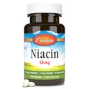 Carlson - Niacin, 50 mg, støtter kolesterolmetabolisme, energiproduksjon, hjertehelse, nervefunksjon, 300 tabletter